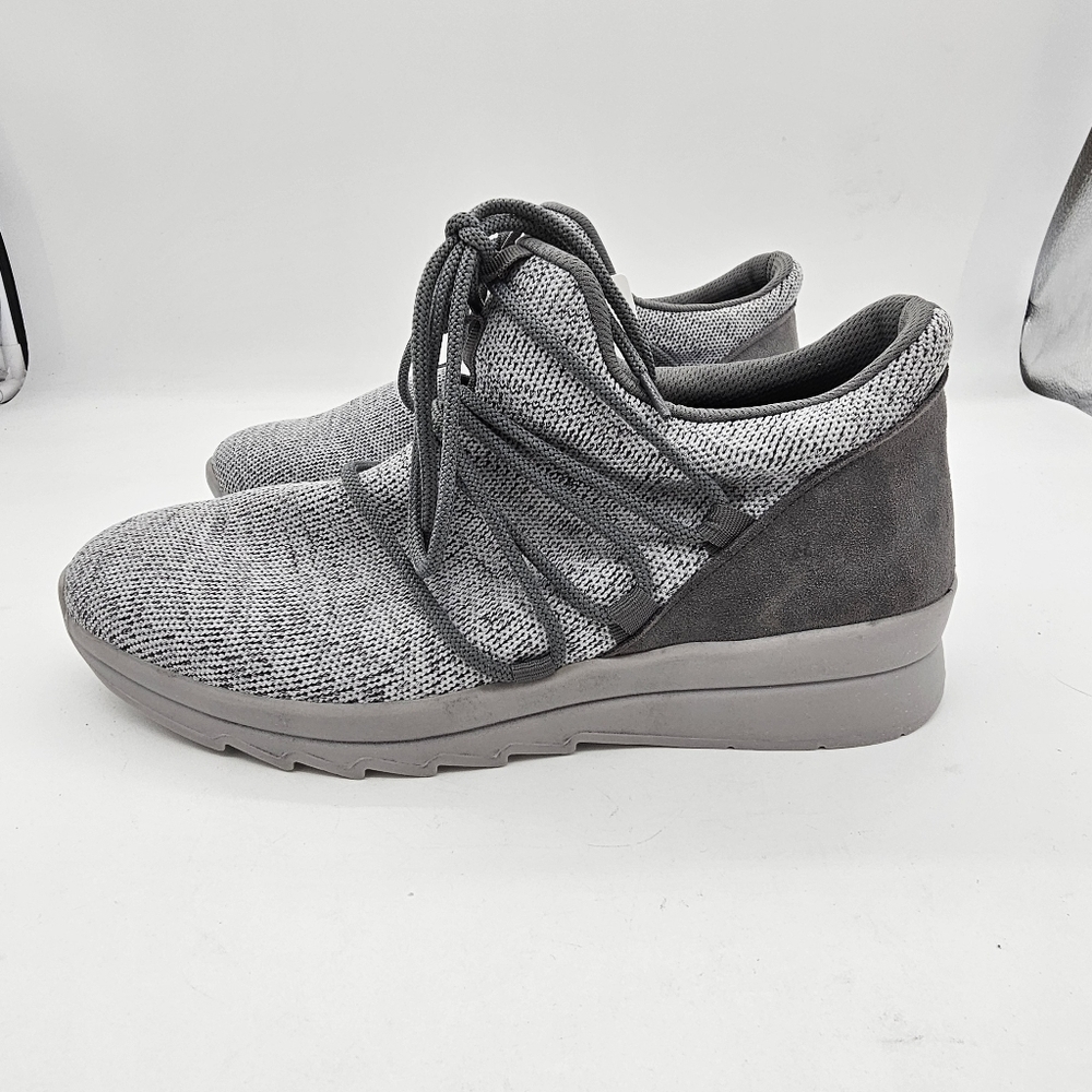 Aqua College Womens Shyla Sneakers Multi Knit Leather Lace Up Waterproof Grey 11 - Picture 2 of 14